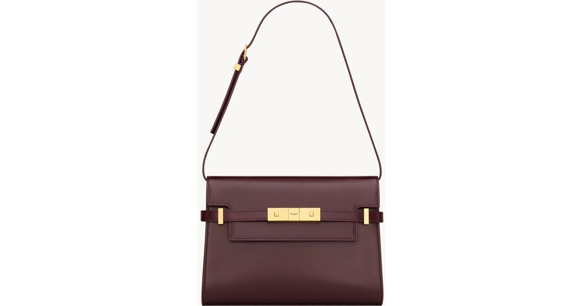 Saint Laurent Manhattan Small Top Handle Leather Bag in White Lyst Canada