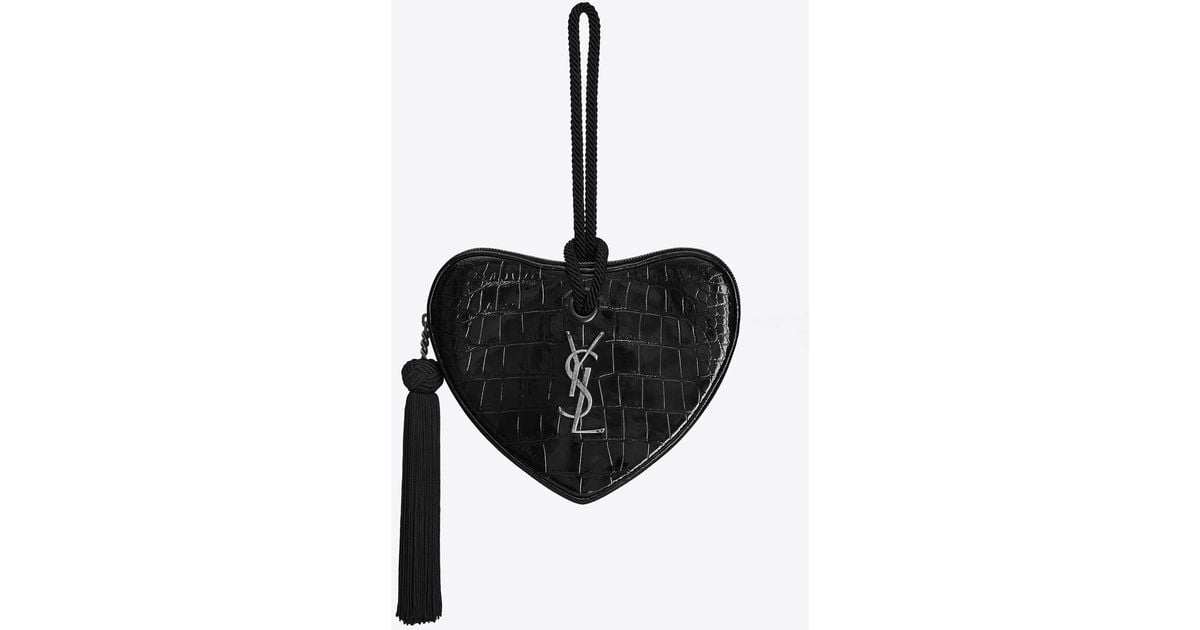 ysl black heart bag