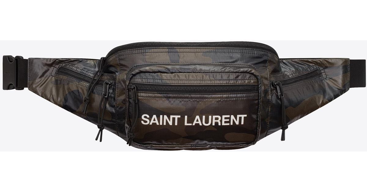 Saint Laurent Synthetic Nuxx Crossbody Bag In Camoprint Nylon for Men