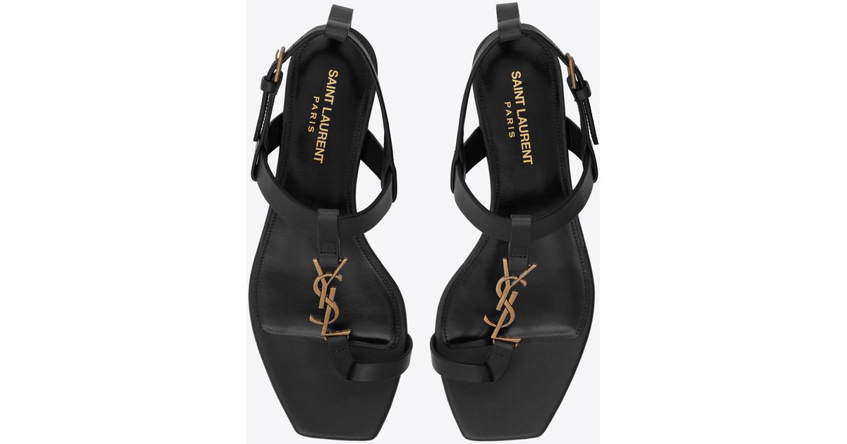 saint laurent cassandra sandals flat