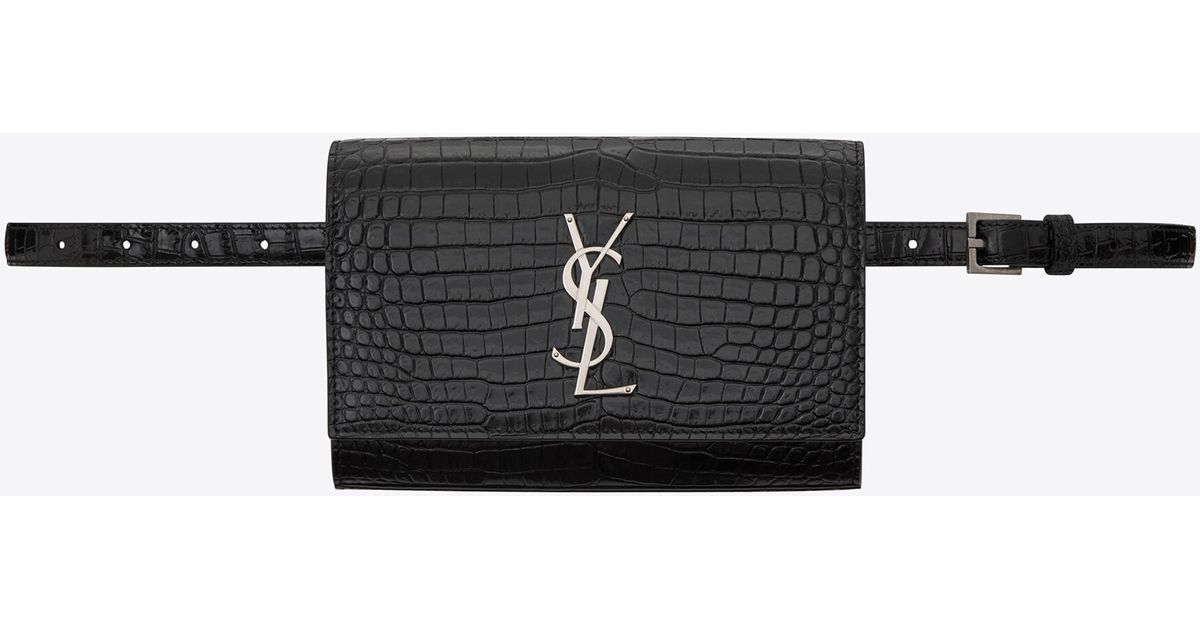 Saint Laurent Kate Belt Bag In Grain De Poudre Embossed Leather in