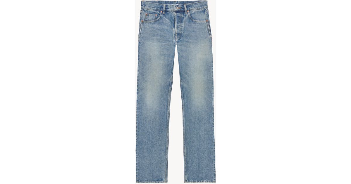 SAINT LAURENT ノンザブルーデニム製 MICK ロングジーンズ メンズ Saint Laurent ノンザブルーデニム製 Mick ロング