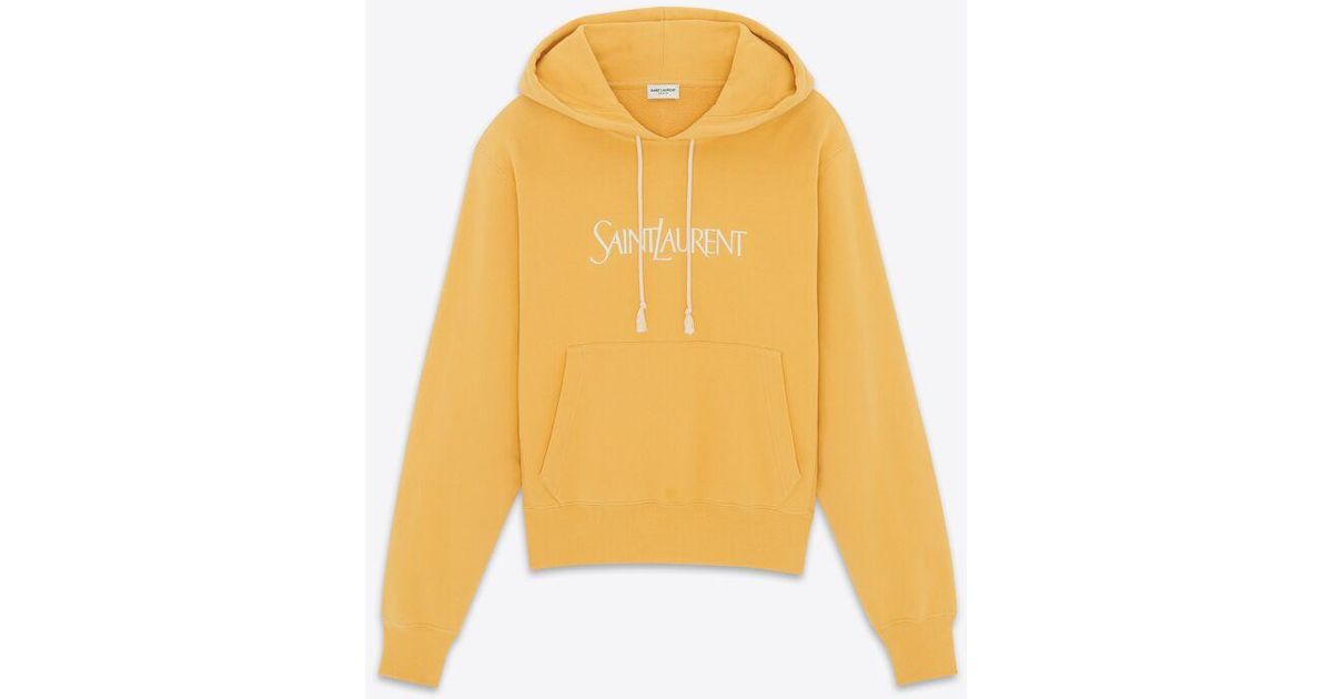 Saint Laurent Aint Laurent Overized Hoodie Yellow Lyst UK