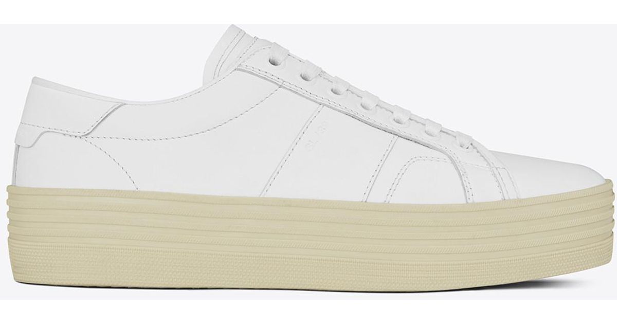 Saint Laurent Signature Court Classic Sl/39 Platform Sneaker In Off White  Leather | Lyst