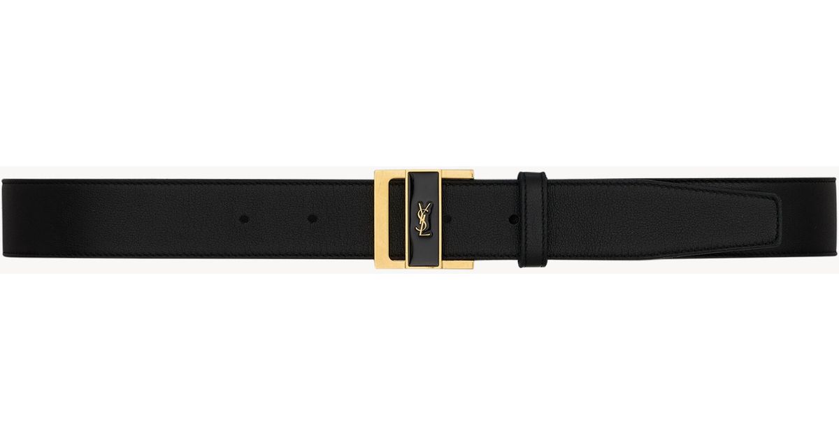 Saint Laurent ジオ ベルト Saint Laurent ジオ ベルト(ボックスレザー) ブラック