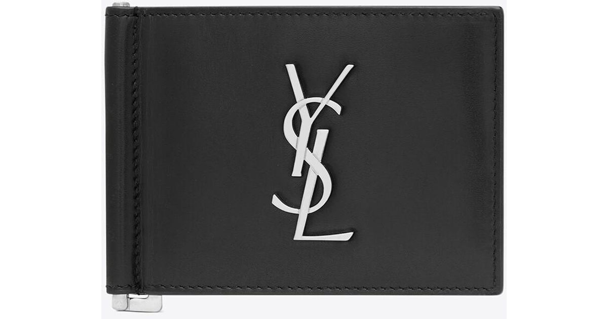 LE MONOGRAMME Bill clip wallet in CASSANDRE CANVAS AND SMOOTH