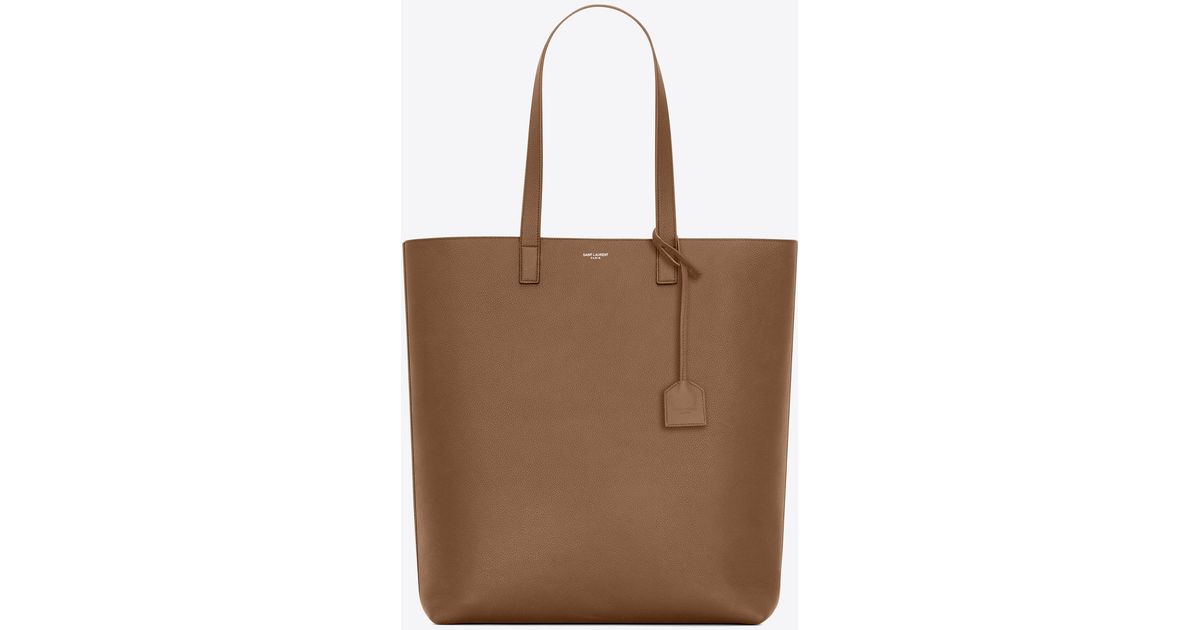 Saint Laurent Bold Shopping Bag In Grained Leather in Brown for 