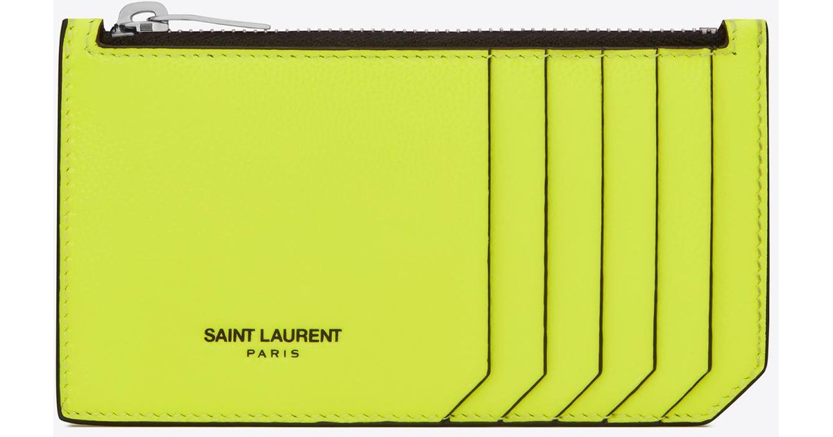 fragment zipped card case in grain de poudre embossed leather