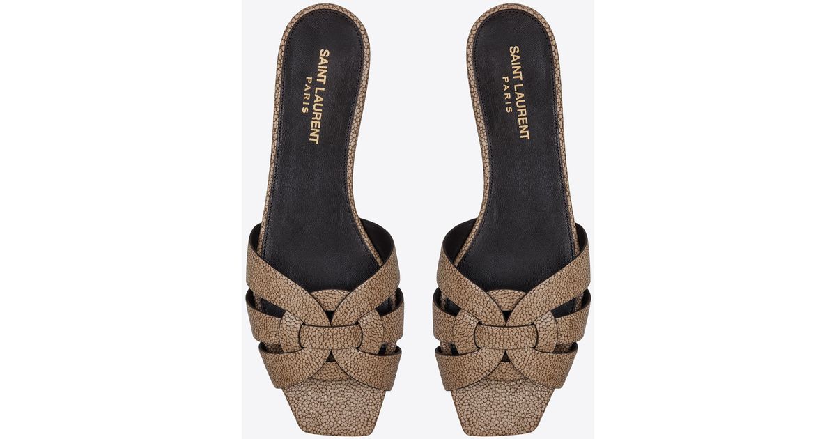 tribute mules in patent leather