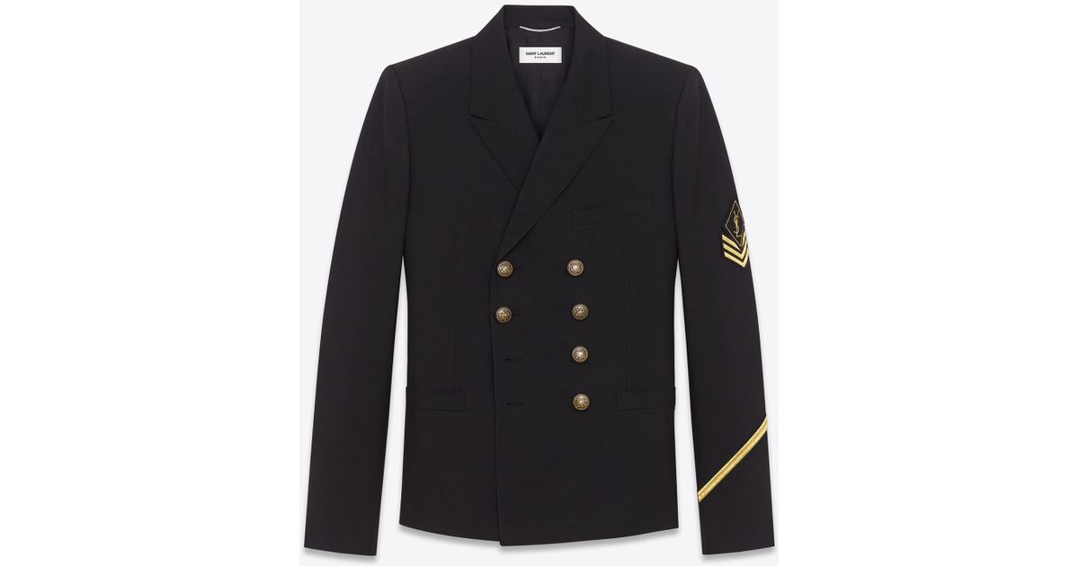 military double breasted coat