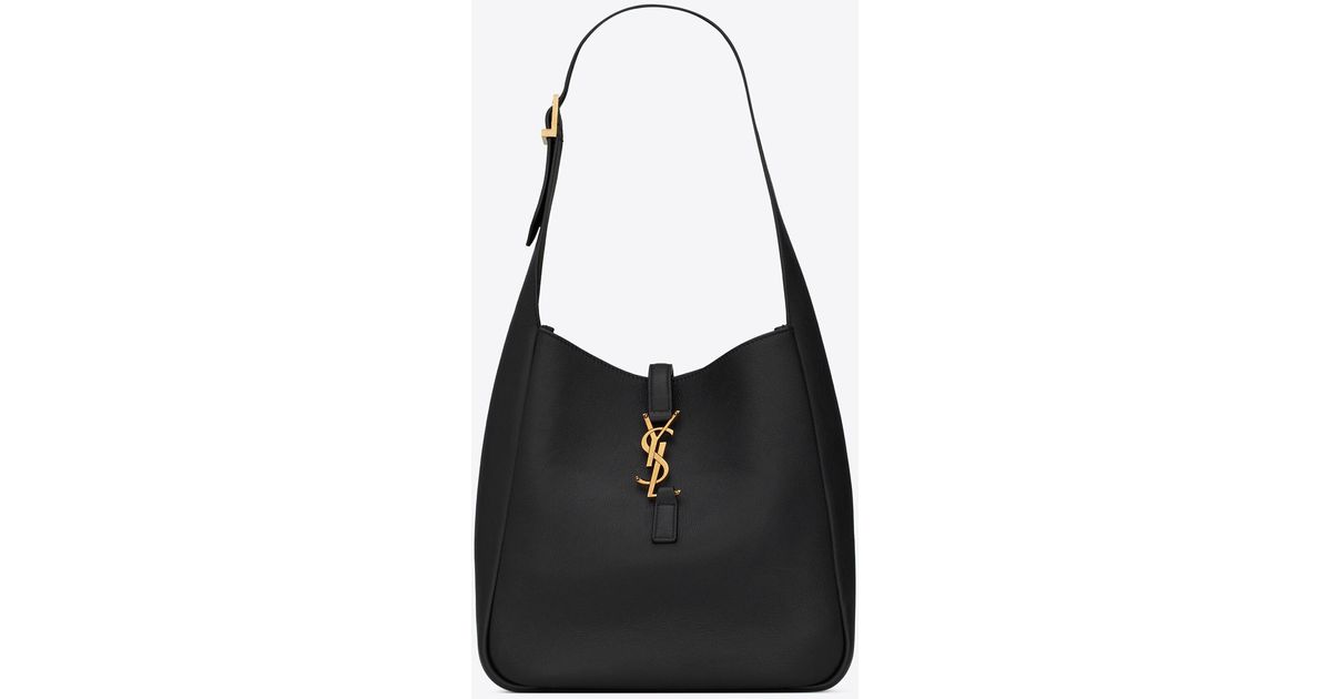 Saint Laurent Le 5 À 7 Soft Small In Smooth Leather in Black