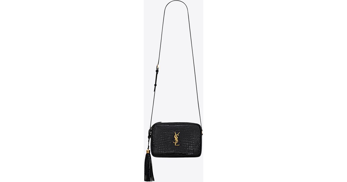 ysl lou camera bag crocodile