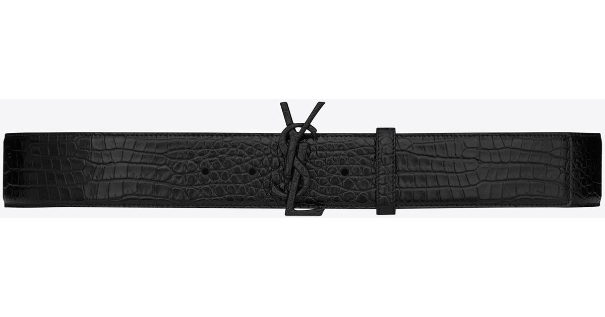 ysl croc belt