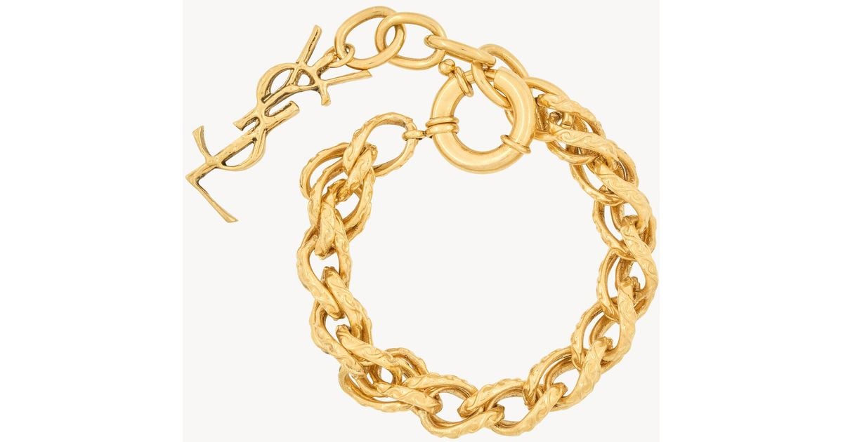 Saint Laurent Rope-Chain Bracelet in Metallic | Lyst UK