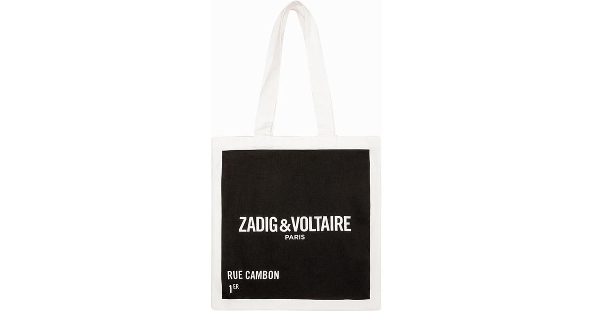 Zadig & Voltaire Canvas Zv City Paris Bag in Black - Lyst