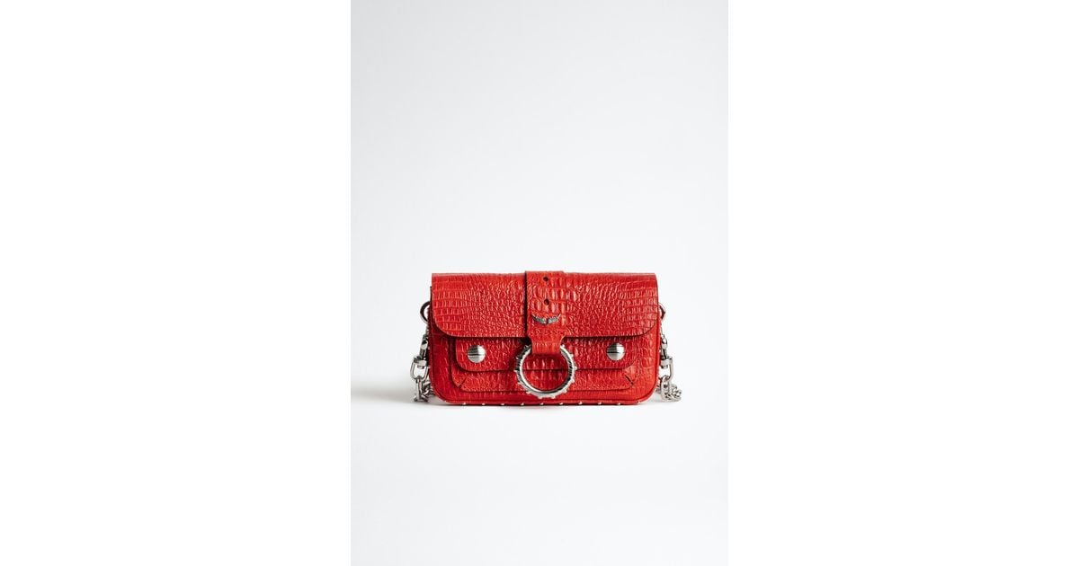 Sac Kate Wallet Croco Zadig Voltaire en coloris Rouge Lyst
