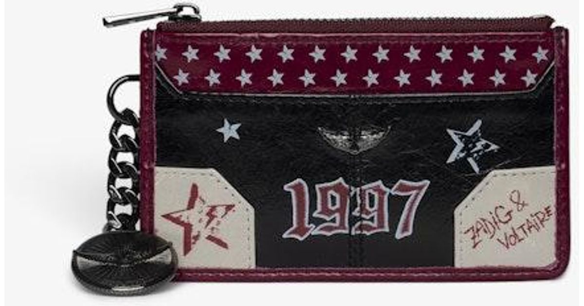 Zadig & Voltaire Sunny Card Punk Card Holder in White | Lyst