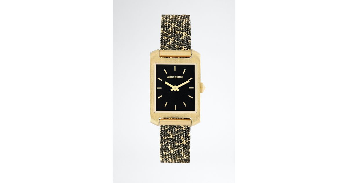 Zadig & Voltaire Uhr Glitter ZV Mono Timeline in Mettallic Lyst DE