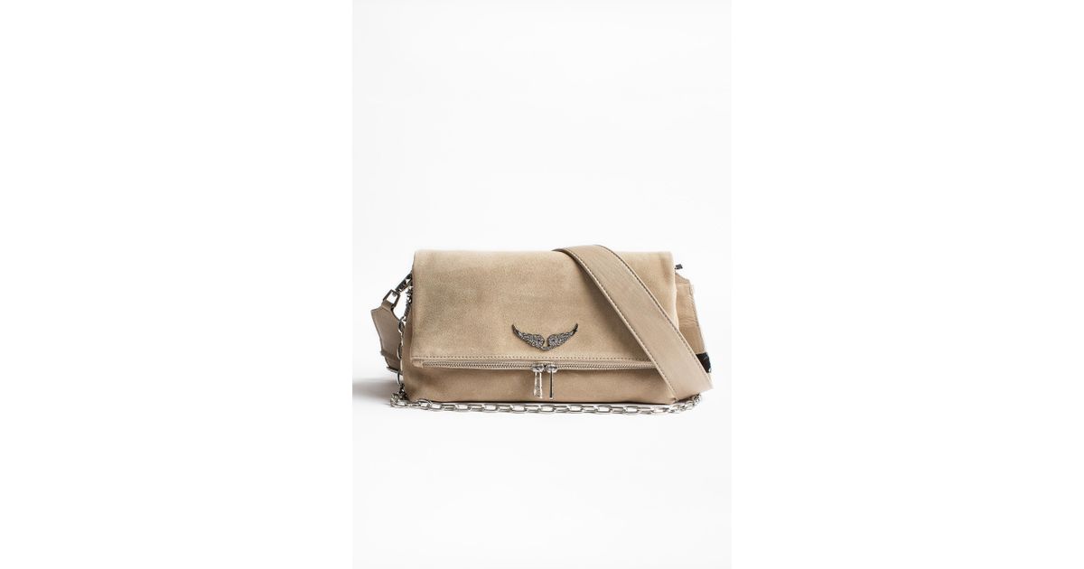 Zadig & Voltaire Rocky Suede Bag in Natural Lyst