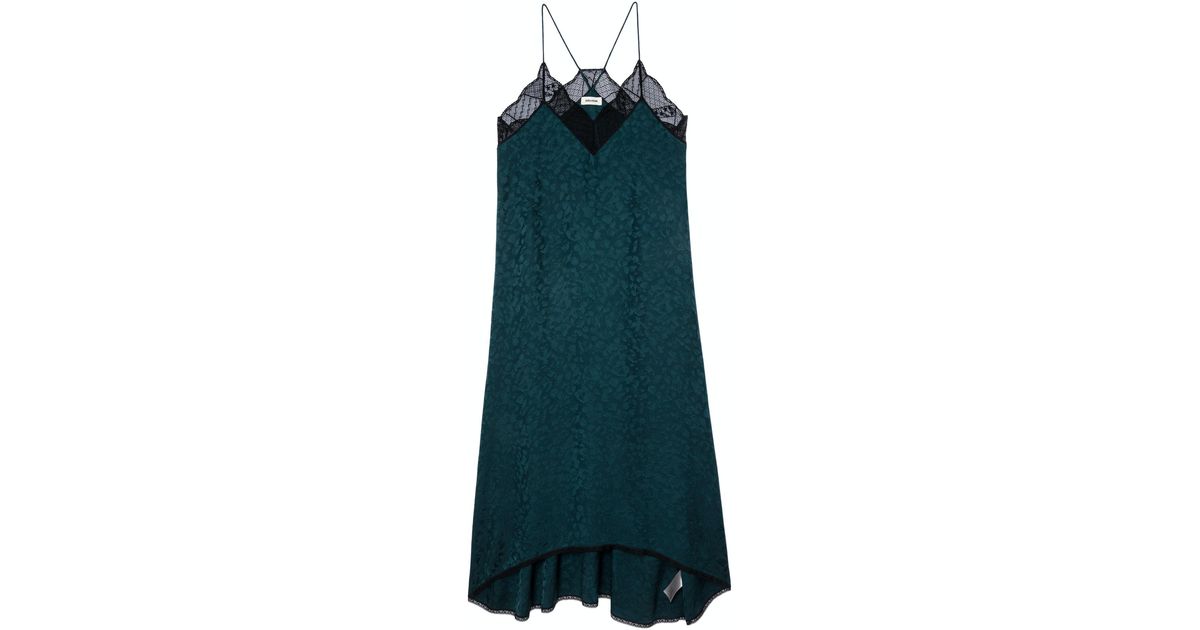 Zadig & Voltaire Risty Jac Leo Silk Dress in Blue | Lyst UK