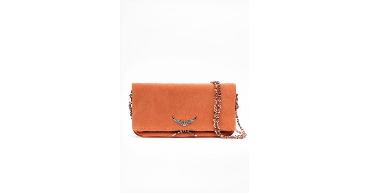 Zadig & Voltaire Rock Suede Bag in Orange Lyst UK