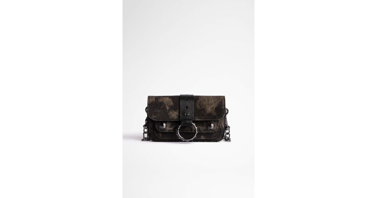 Zadig & Voltaire Acid Bleached Kate Wallet Bag in Black Lyst