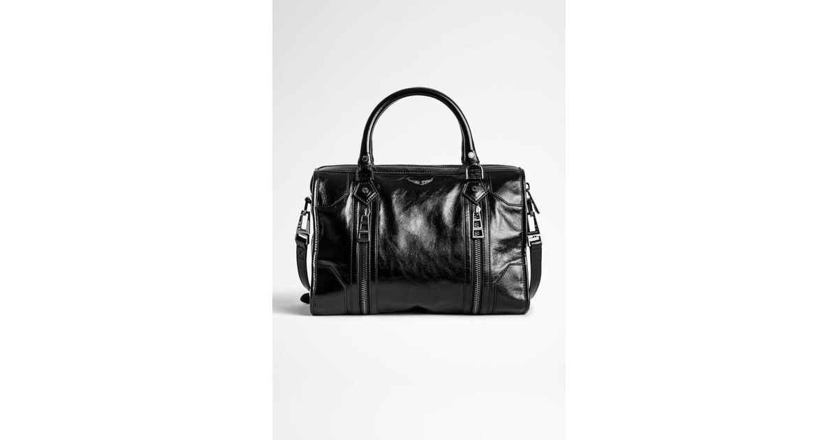 Zadig & Voltaire Leather Sunny Medium #2 Vintage Patent Bag in Black - Lyst