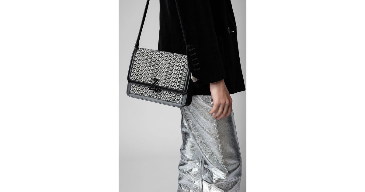 Zadig & Voltaire Leather Zv Initiale Le City Monogram Bag in Black Lyst