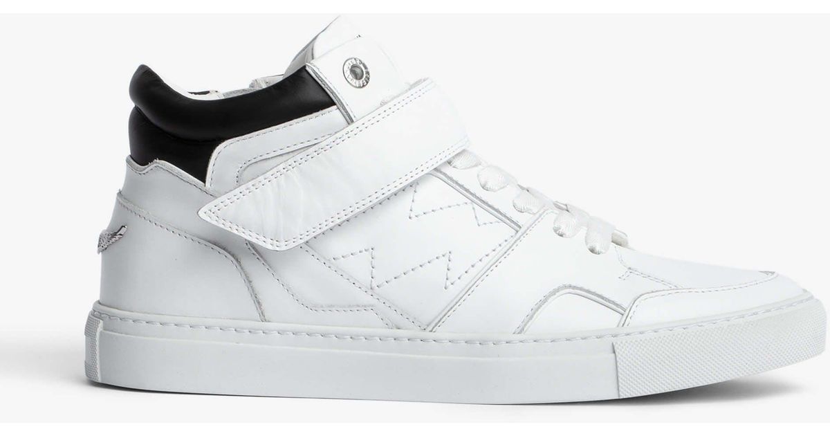 Zadig & Voltaire Zv1747 Mid Flash Sneakers in White | Lyst