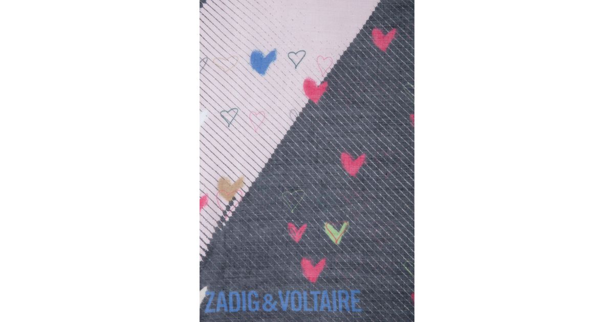 Zadig & Voltaire Kerry Scarf in Gray | Lyst