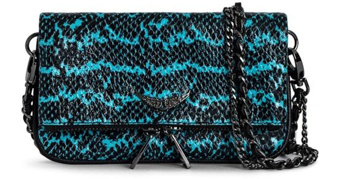 Zadig Voltaire Rock Nano Wild Clutch in Blue Lyst UK - Main Image