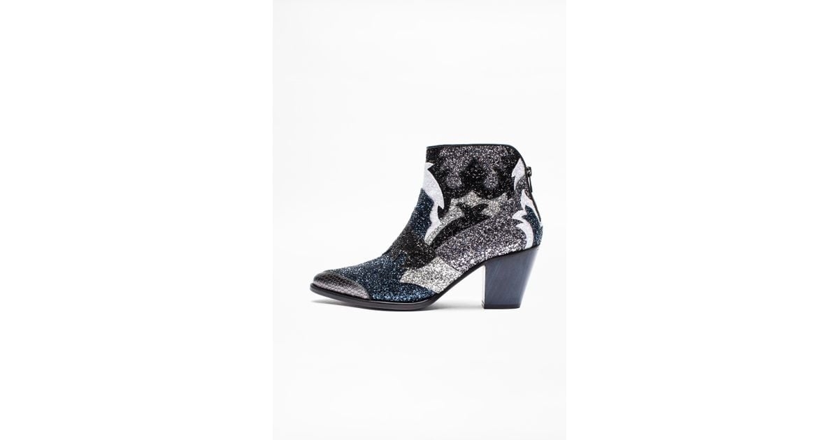 zadig and voltaire snakeskin boots