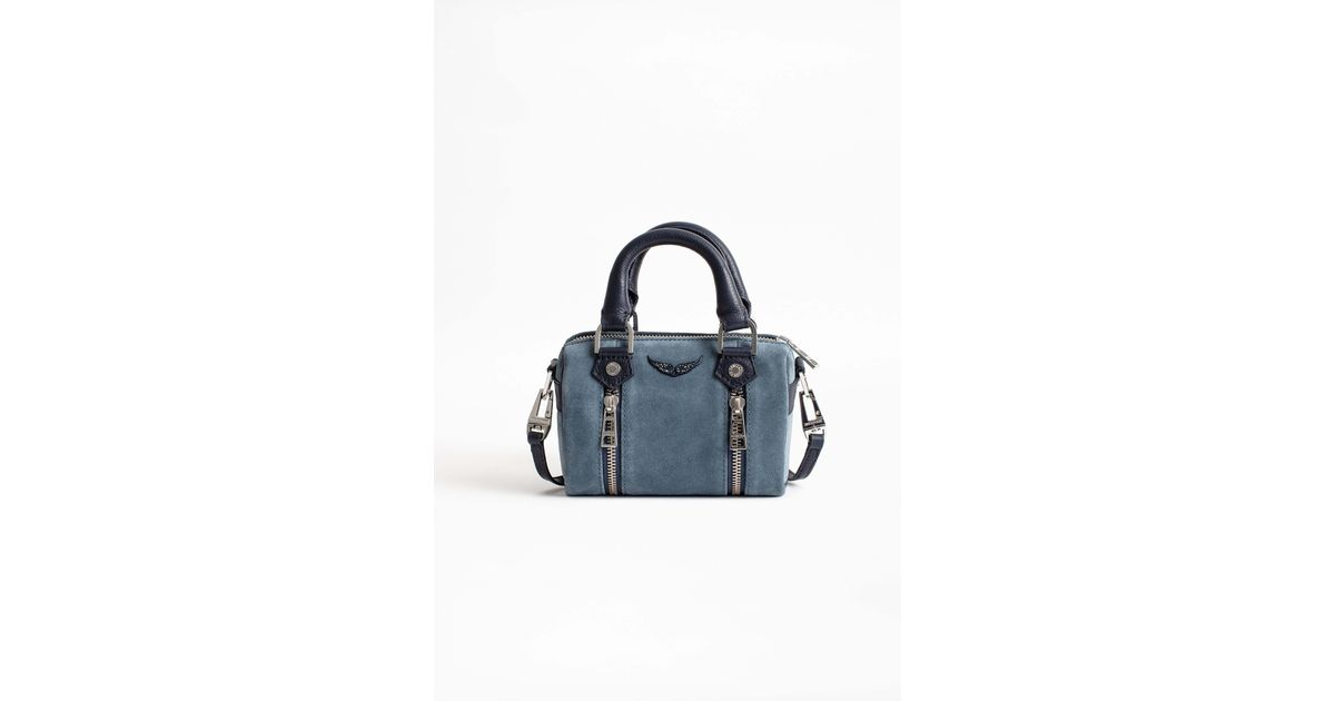 Zadig & Voltaire Sunny Nano Suede Bag in Blue Lyst