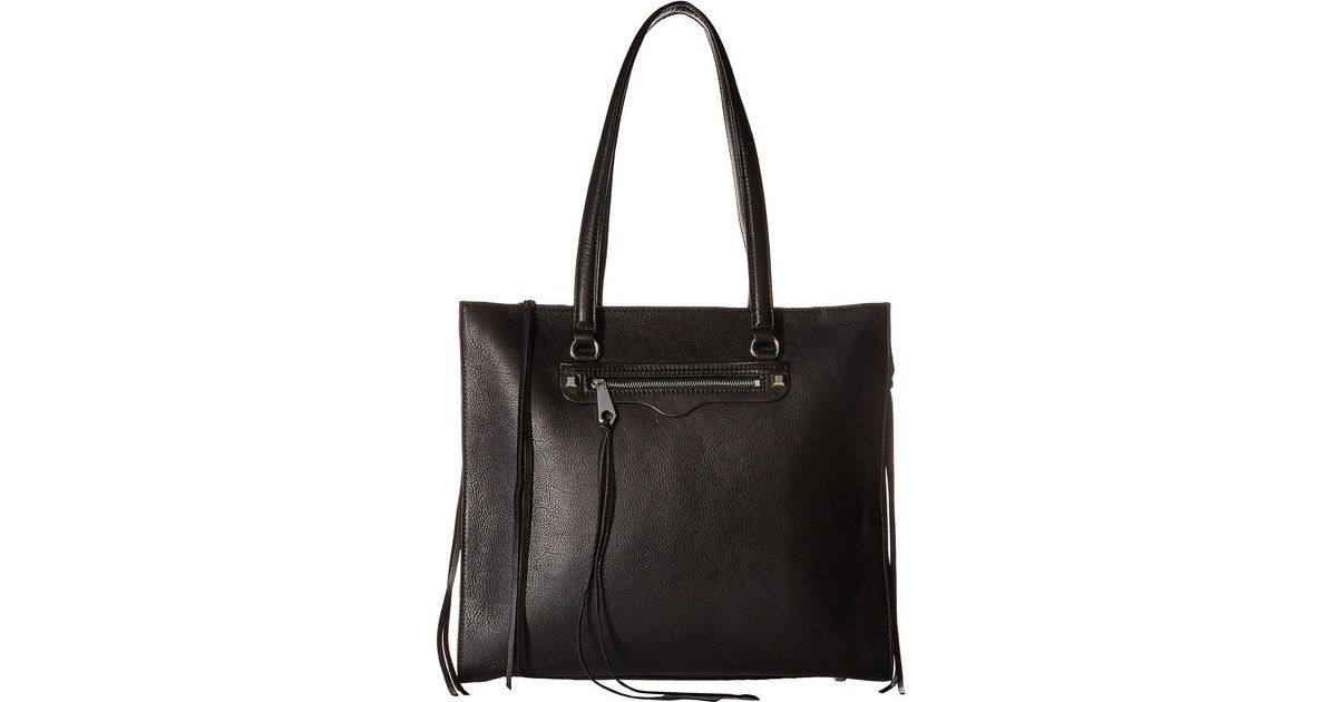 rebecca minkoff regan always on side zip leather tote