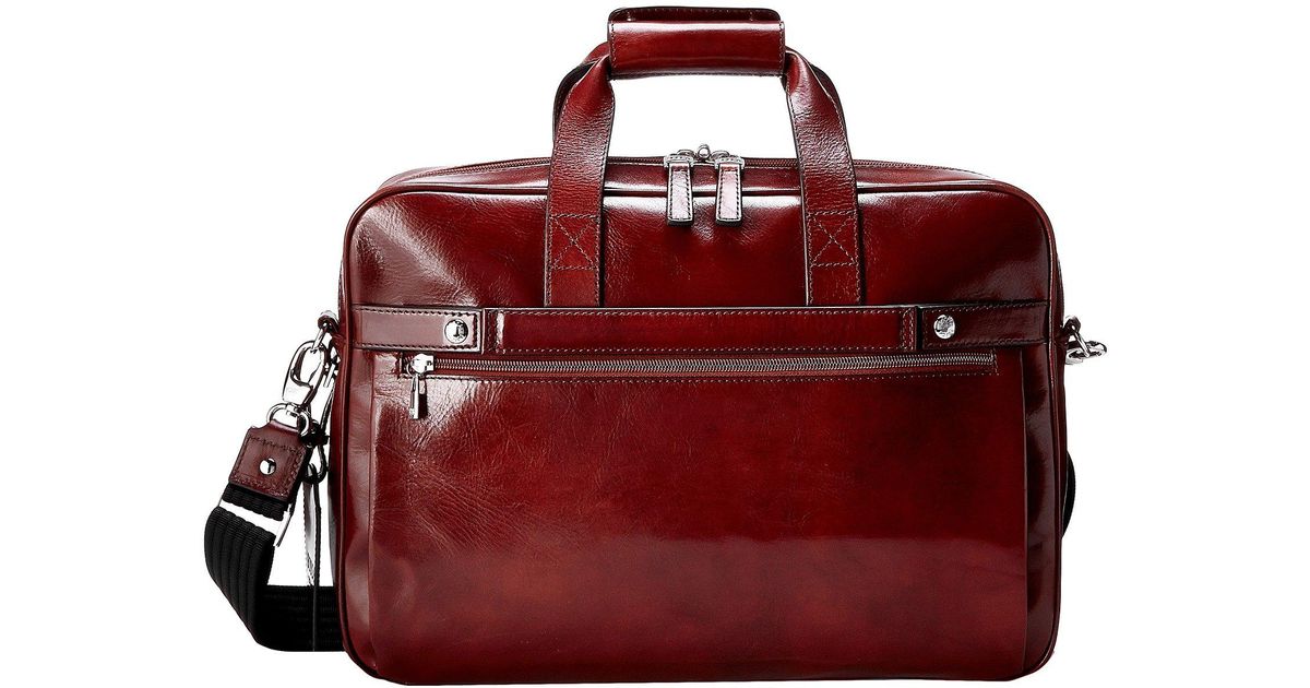 Bosca Leather Single Gusset Stringer Bag Bags in Brown for Men - Lyst