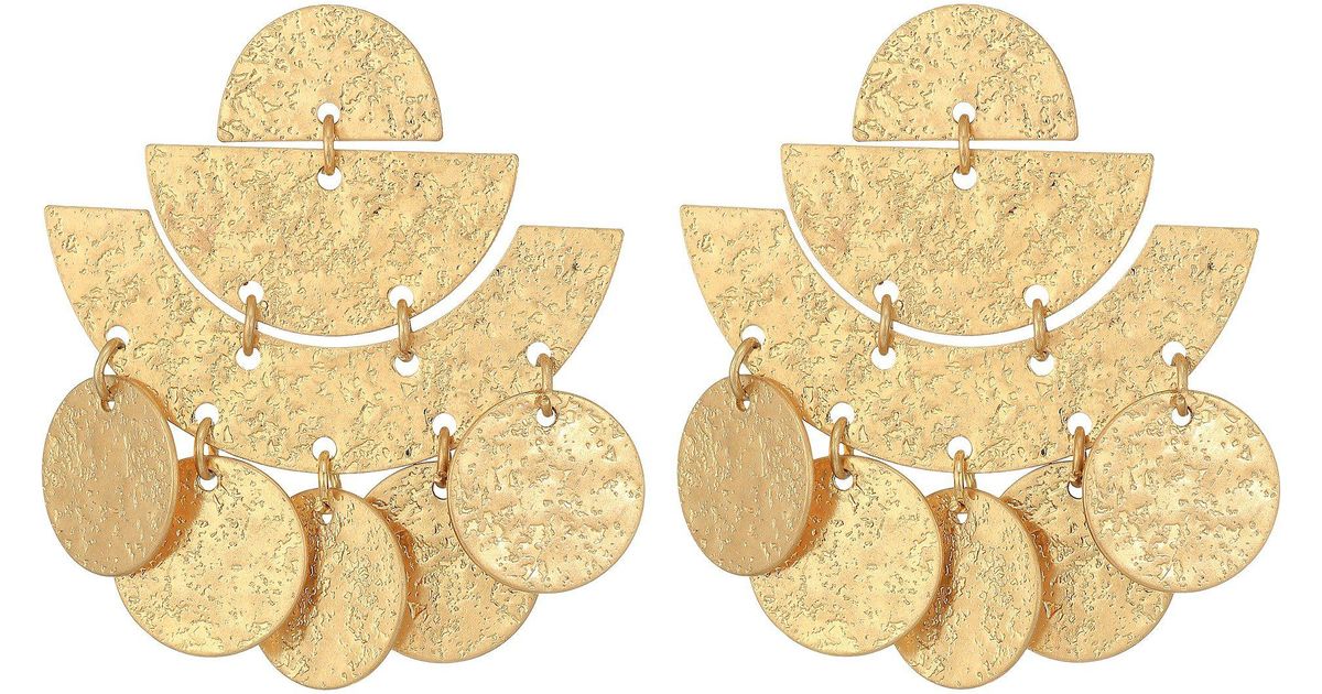 Lyst Kenneth Jay Lane Hammered Gold Multi Shape 1 5 Drop Post Lyst Kenneth Jay Lane Hammered Gold Multi Shape 1 5 Drop Post Earrings In Metallic