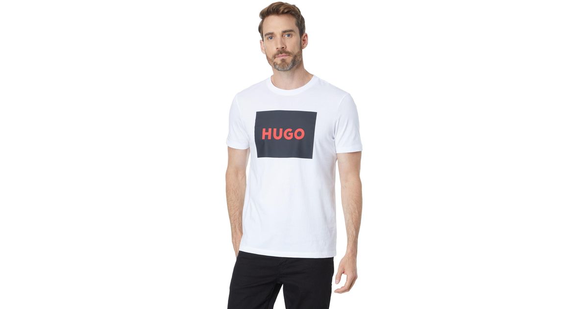 BOSS by HUGO BOSS Big Square Logo Short Sleeve T-shirt in White for Men ...