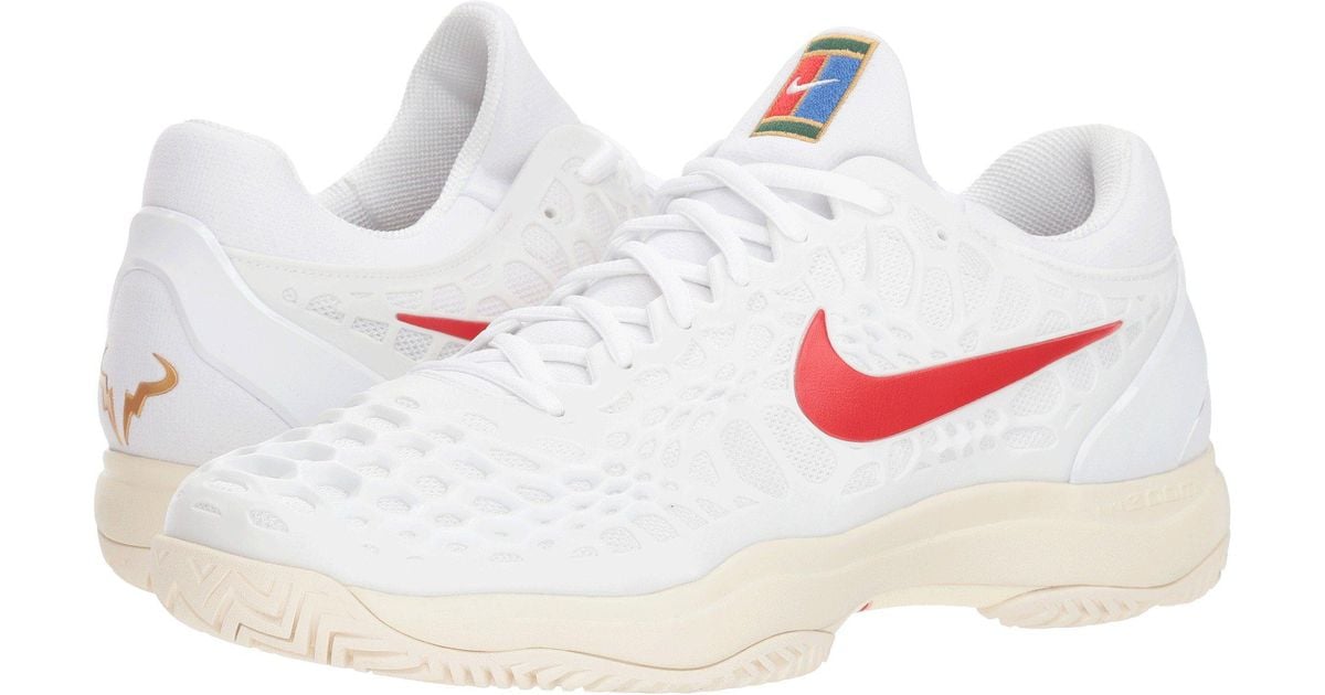 Nike Rubber Zoom Cage 3 Hc (white/university Red/light Cream) Men's Tennis  Shoes for Men | Lyst