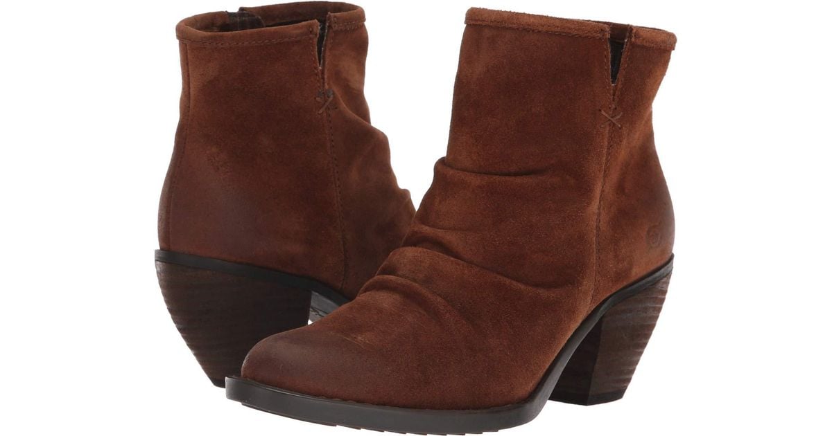 brown suede pull on boots