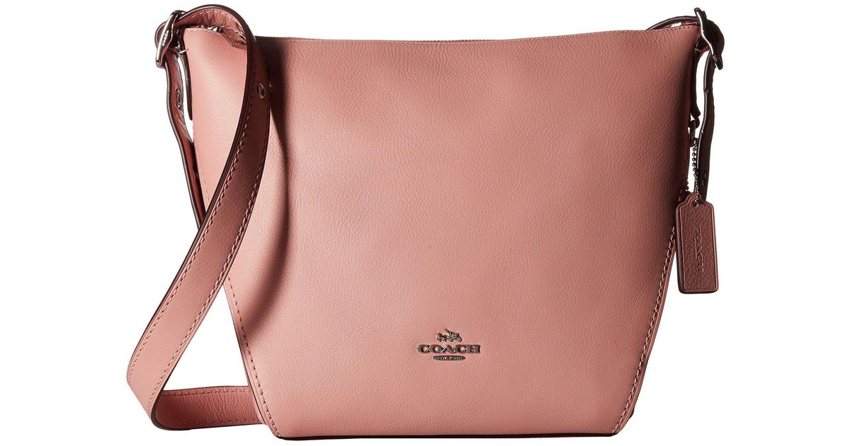 coach mini dufflette leather shoulder bag