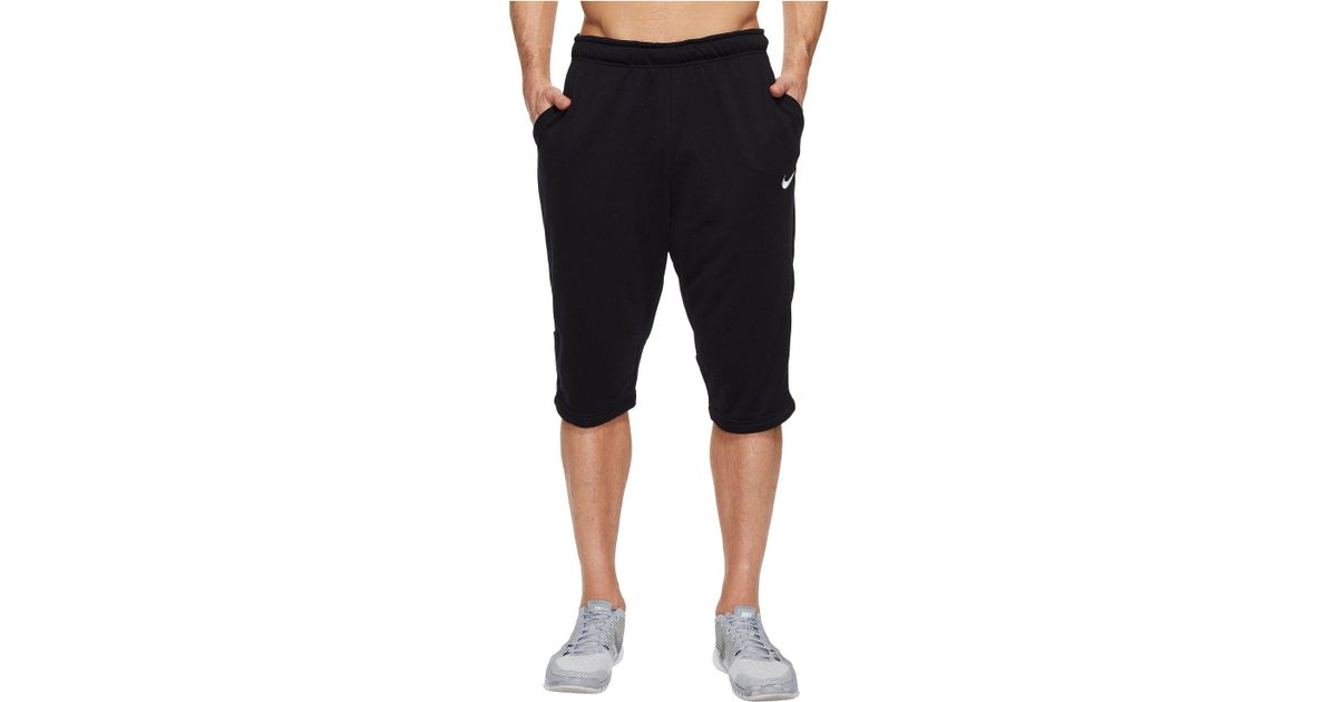 Nike Dry Fleece Long Training Short (black/wolf Grey) Men's Shorts for Men  | Lyst