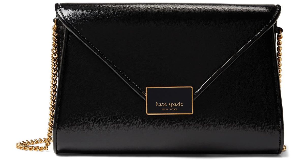 Kate Spade Anna Medium Envelope Clutch in Black Lyst
