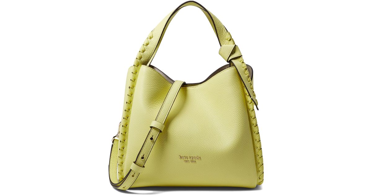 Kate Spade Knott Whipstitched Pebbled Leather Medium Crossbody Tote in ...