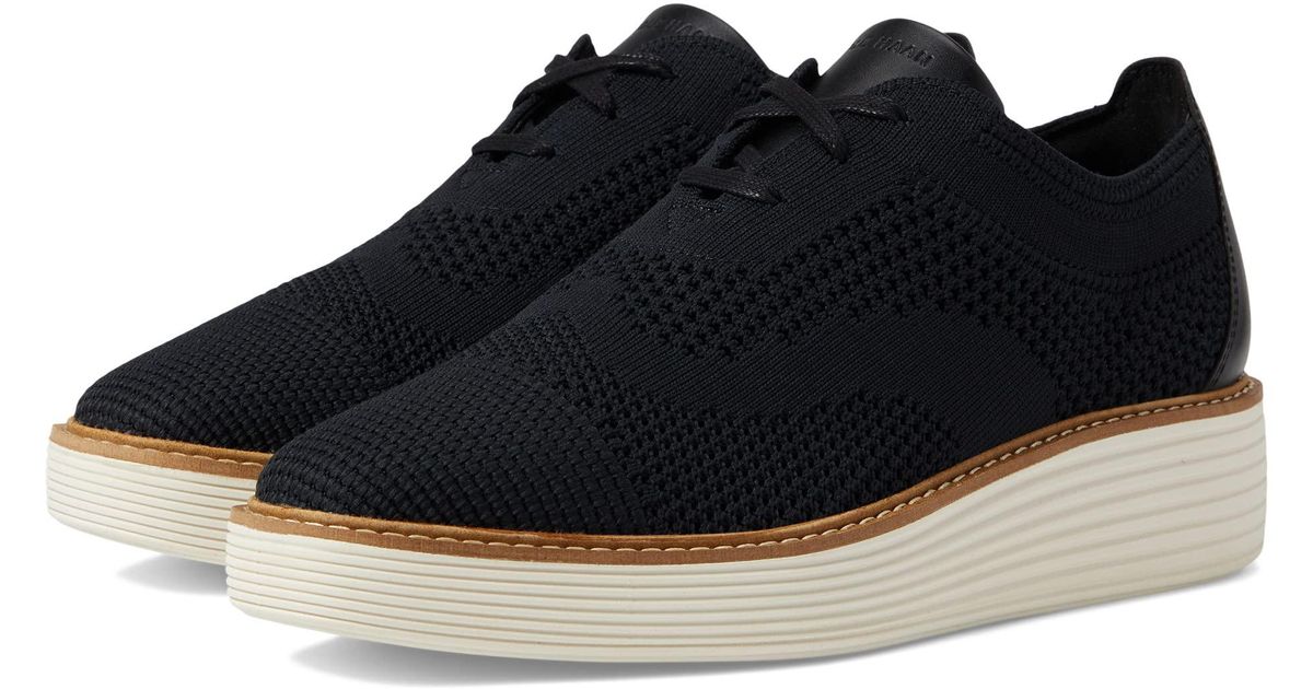 cole haan grandmøtion navy stitchlite lace ups