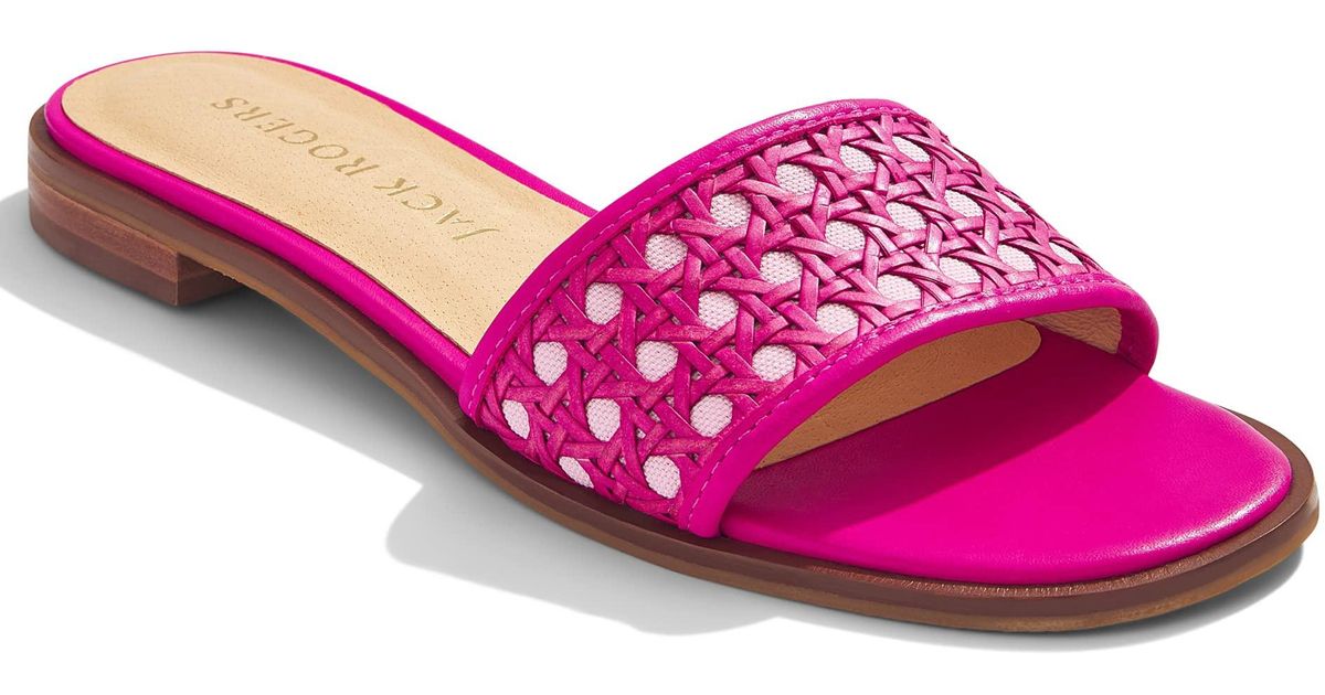 Jack Rogers Merrain Flat Caning Sandal in Pink Lyst