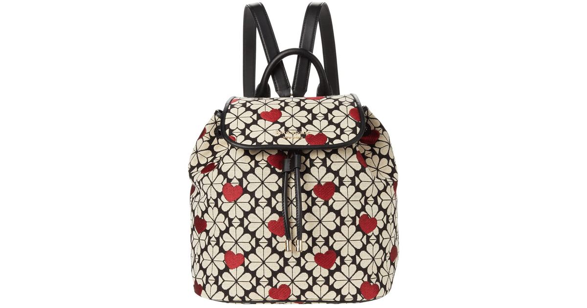 Kate Spade Spade Flower Jacquard Heart Medium Backpack in Black Lyst