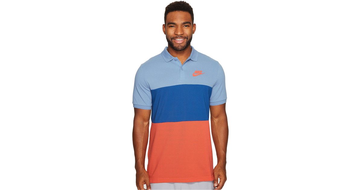 nike color block polo
