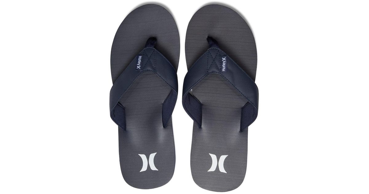 Hurley Layback Flipflops in Blue for Men Lyst