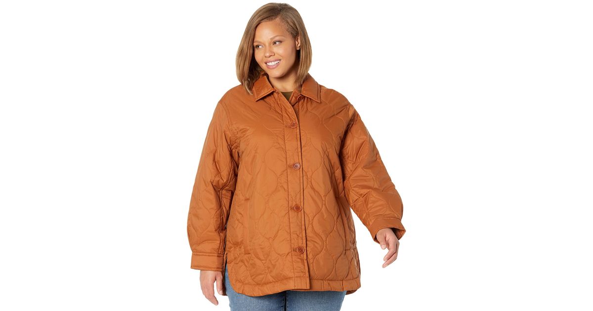 Madewell Synthetic Plus Airpuff Shirt-jacket in Brown | Lyst