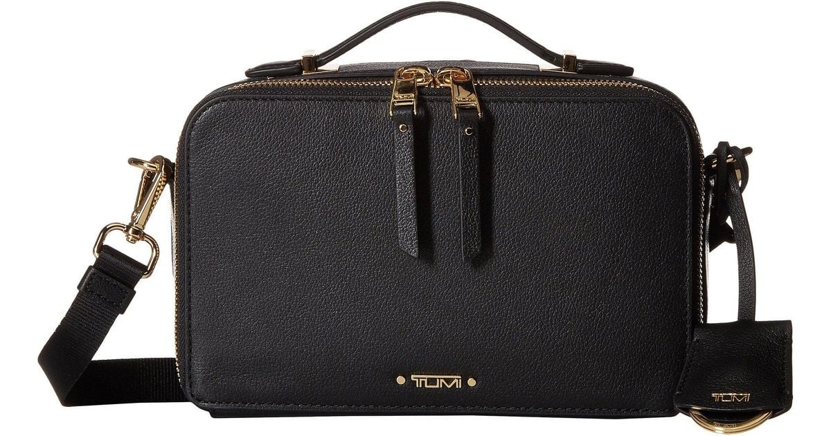 Tumi Voyageur Aberdeen Leather Crossbody in Black | Lyst